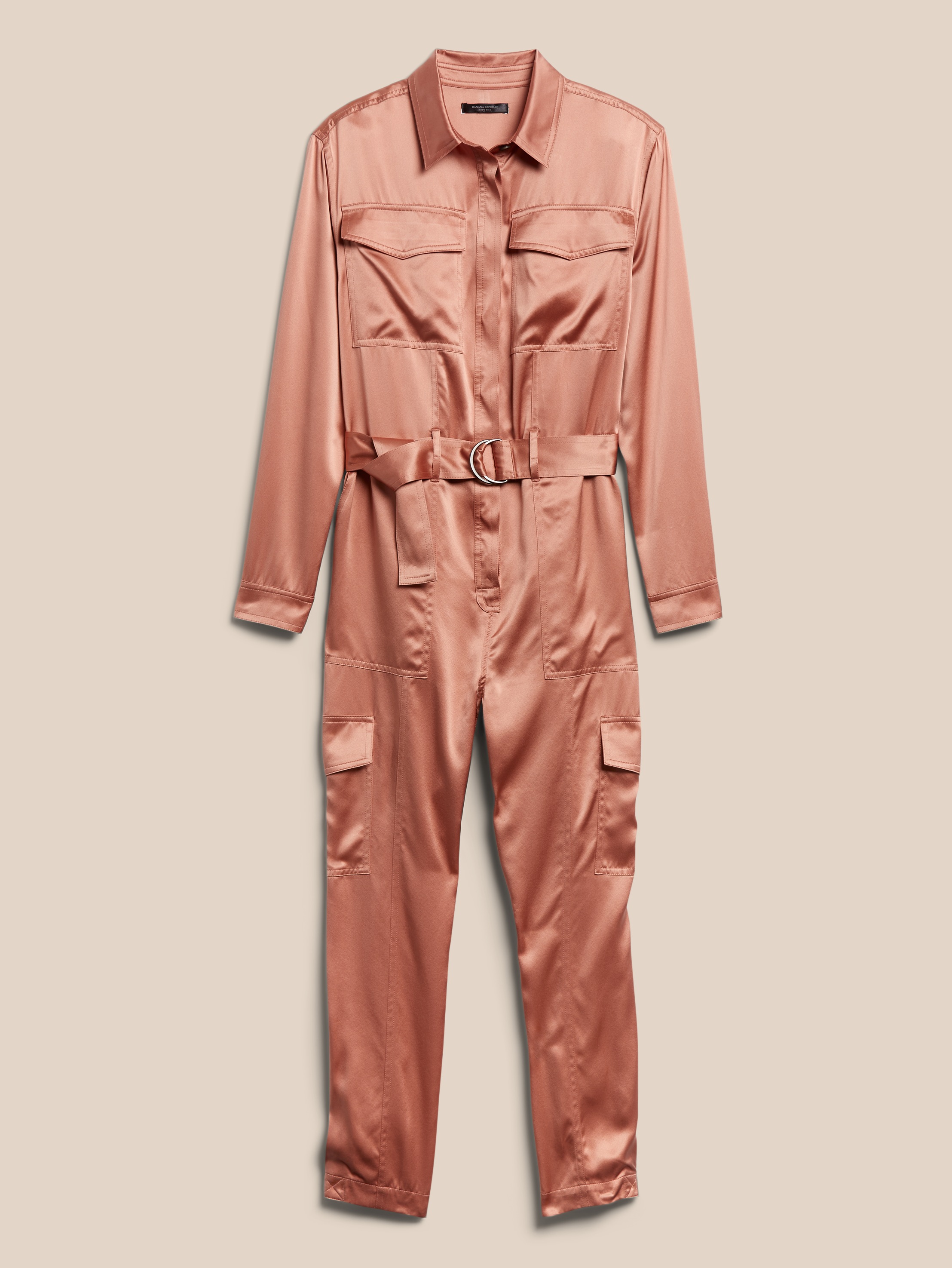 Aviator Silk Jumpsuit | Banana Republic