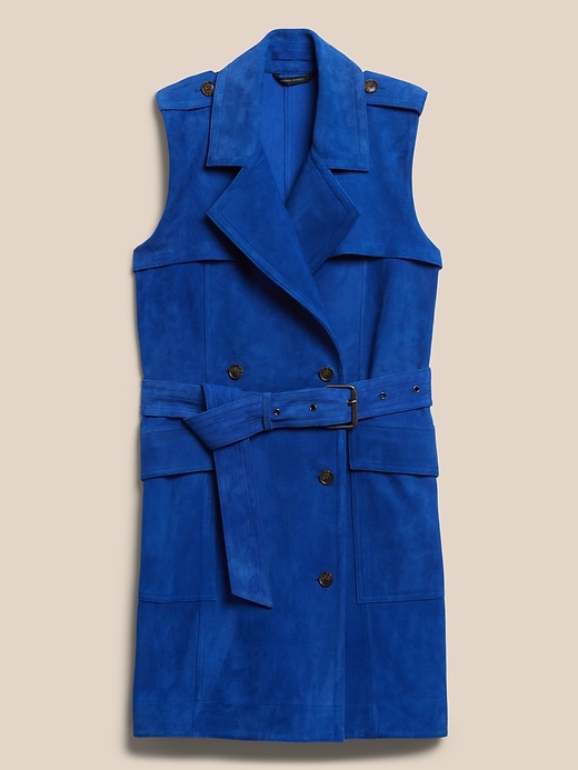Image number 4 showing, Suede Trench Dress