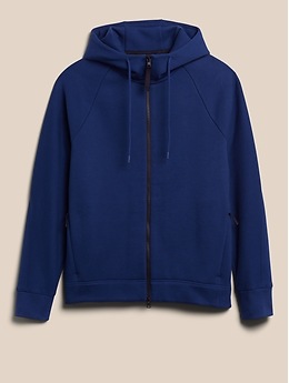 Ribbed Zip Hoodie With Wool | Banana Republic