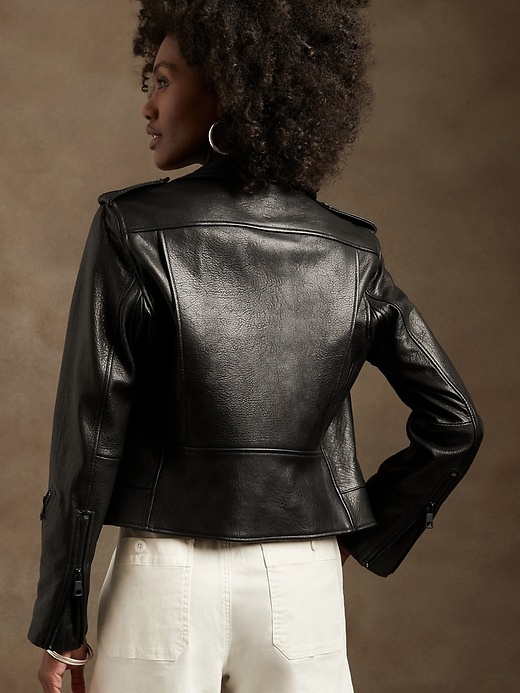 Image number 2 showing, Essential Leather Jacket