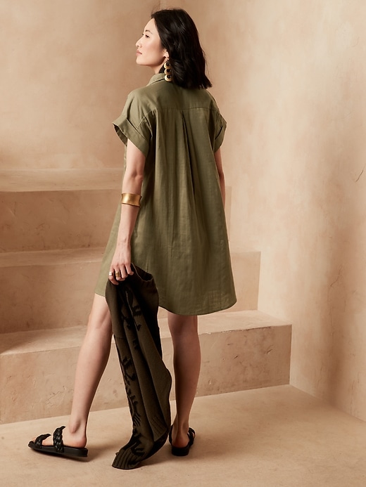 Cotton Shirt Dress Banana Republic