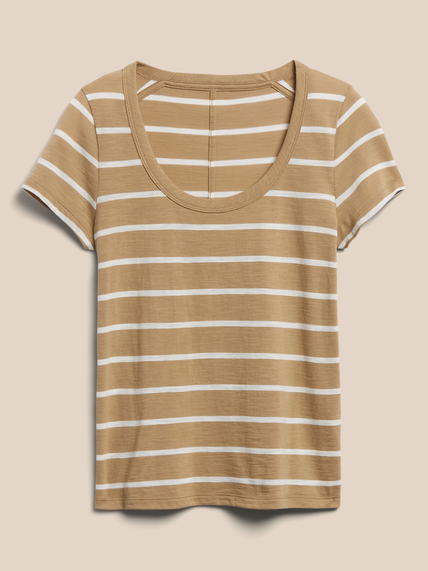 Slub Cotton Modal Scoop Neck T Shirt Banana Republic 