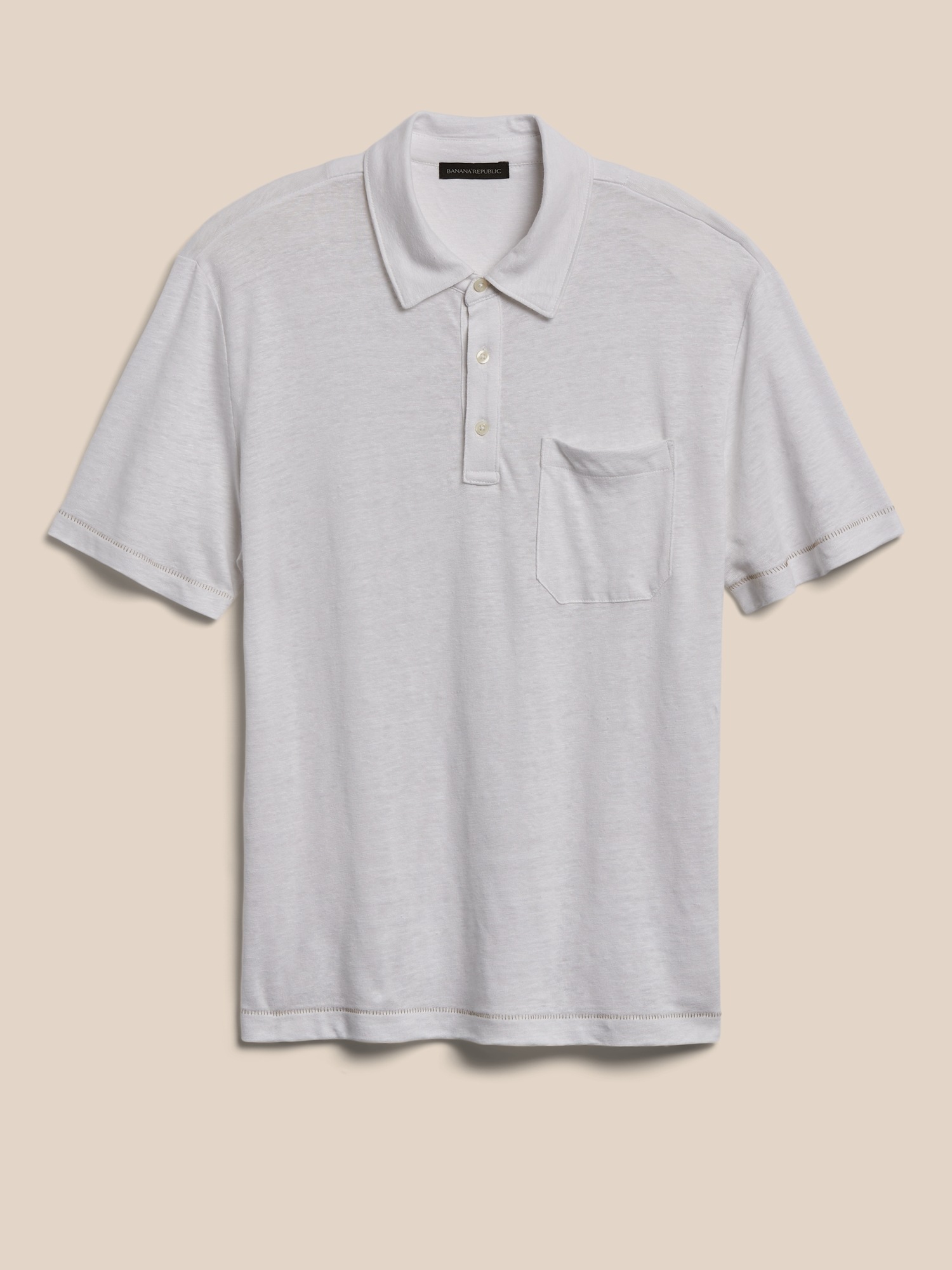 banana republic linen polo