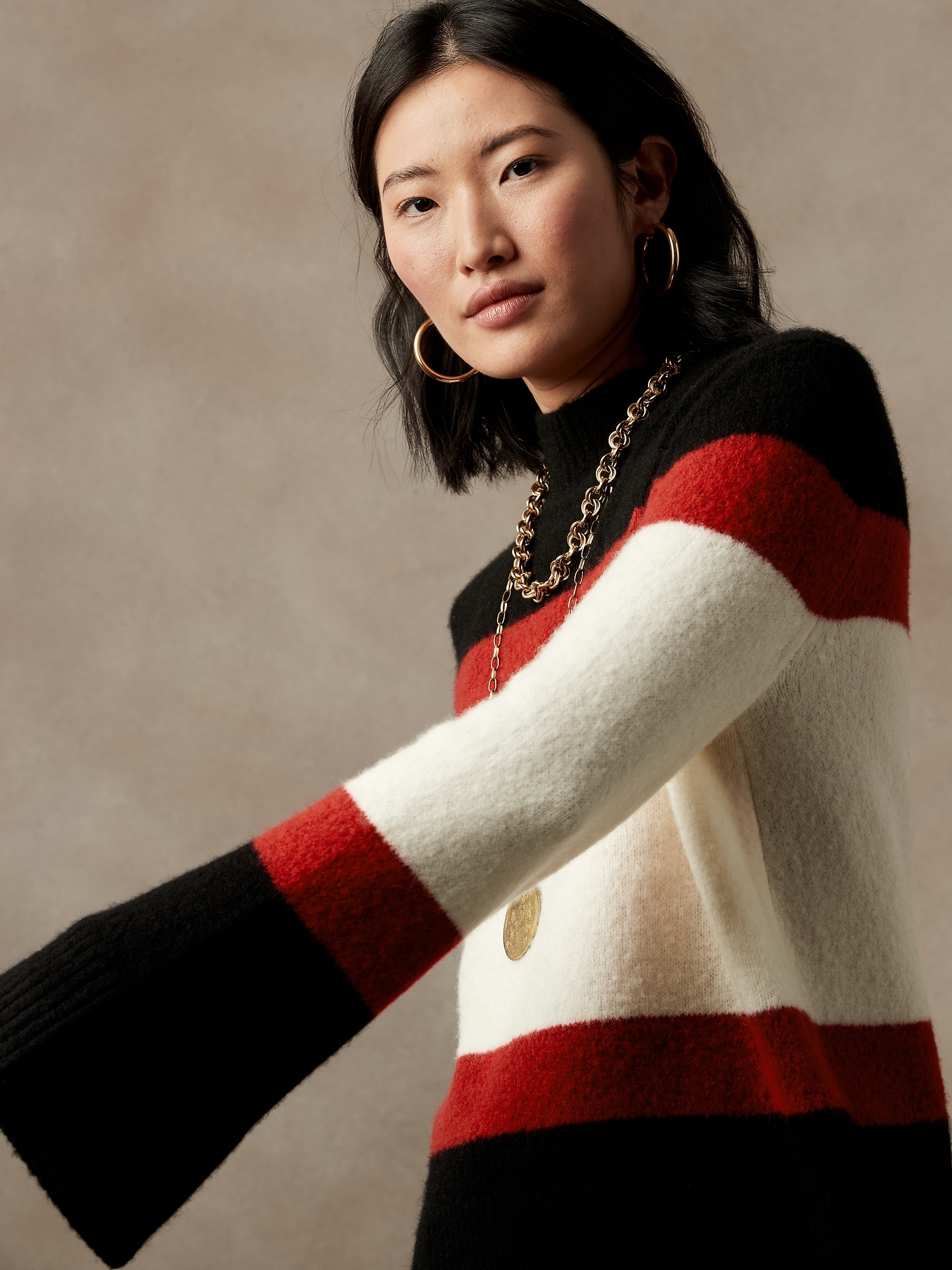 Relaxed Color-Blocked Sweater