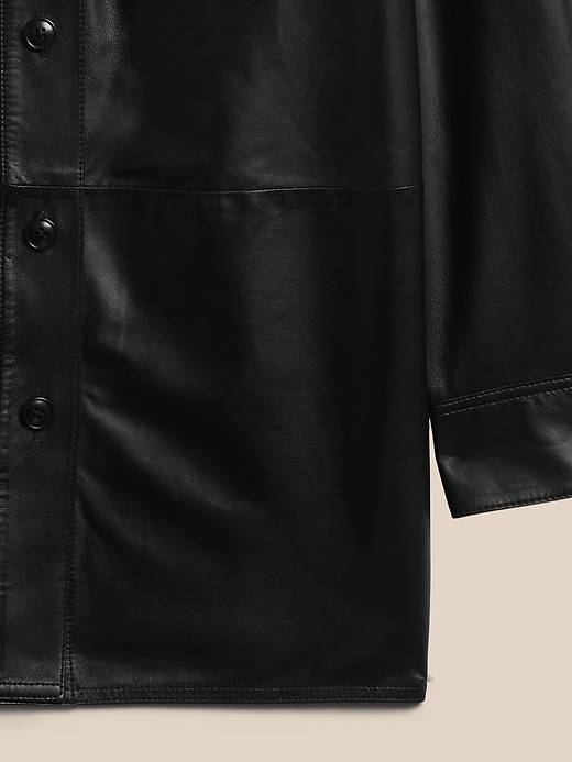 Image number 6 showing, Leather Shirt Jacket
