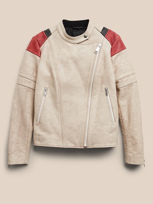 Image number 4 showing, Leather Motocross Jacket