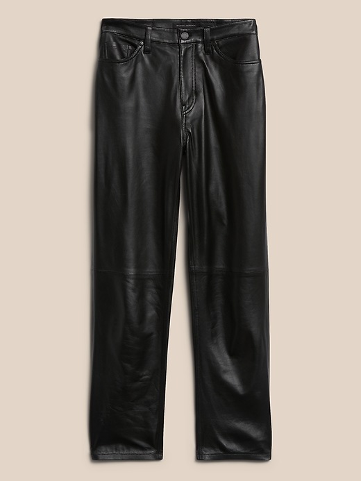 Image number 5 showing, The Straight Leather Pant