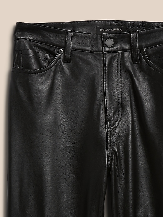 Image number 6 showing, The Straight Leather Pant