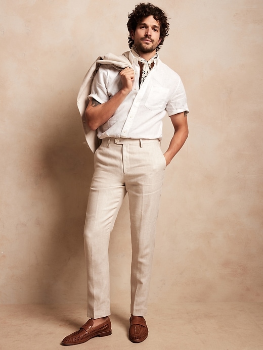 Image number 1 showing, Milano Linen Suit Pant
