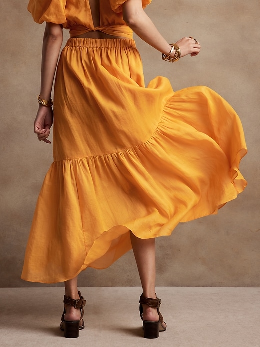 Image number 2 showing, Ramie Maxi Skirt