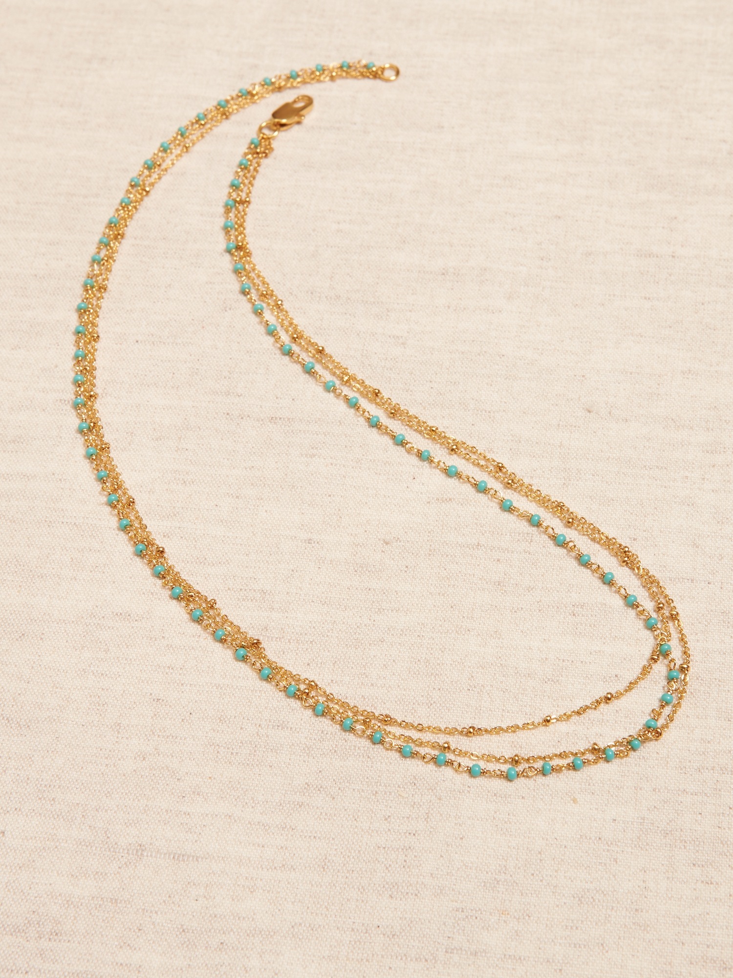 Aureus + Argent | Turquoise & Gold Layered Necklace - 500075692075 - Jewelry TURQUOISE COLLECTION: Turquoise, a treasured stone sku 500075692075