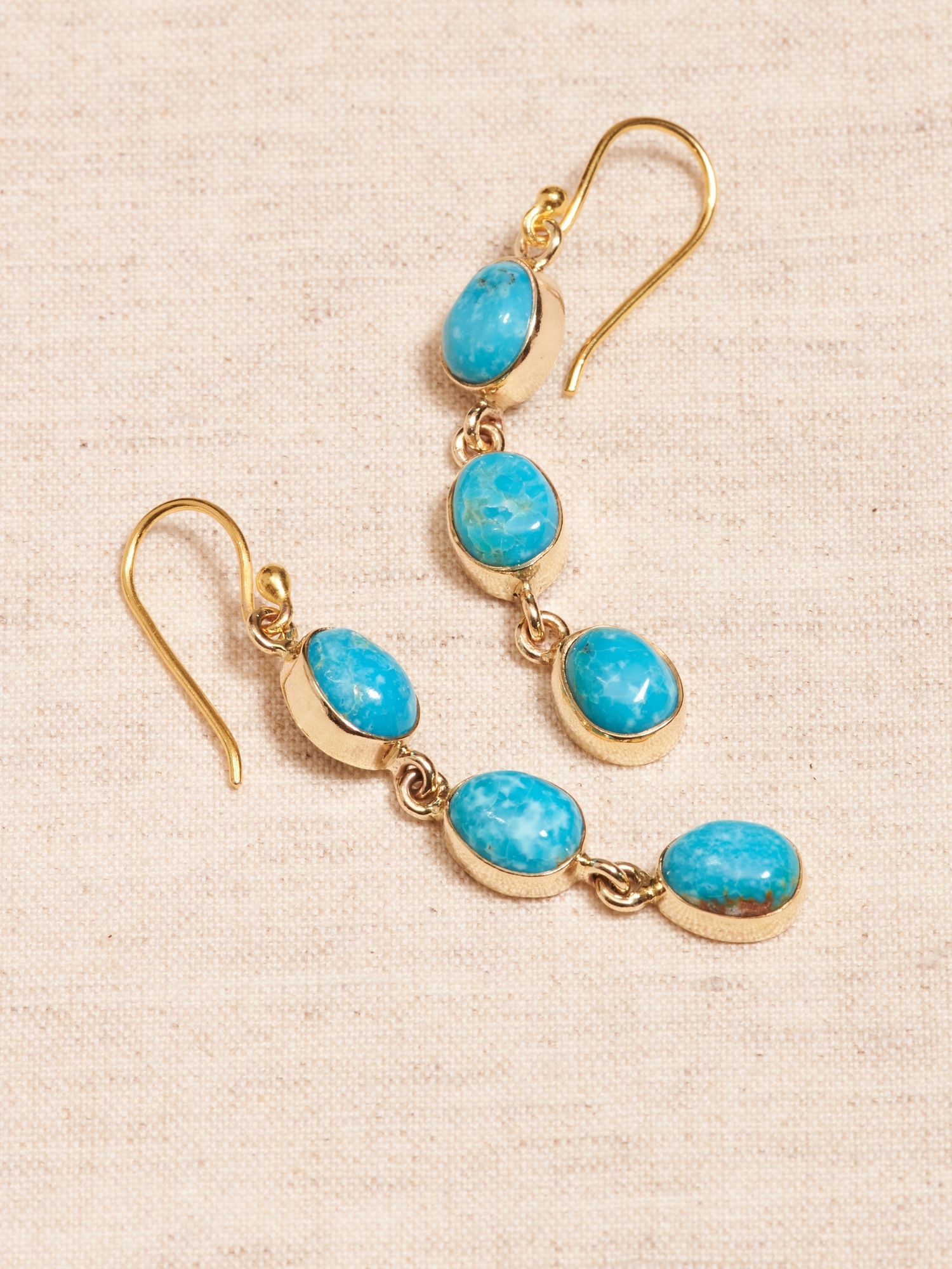 Aureus + Argent | Turquoise Triple Drop Earrings