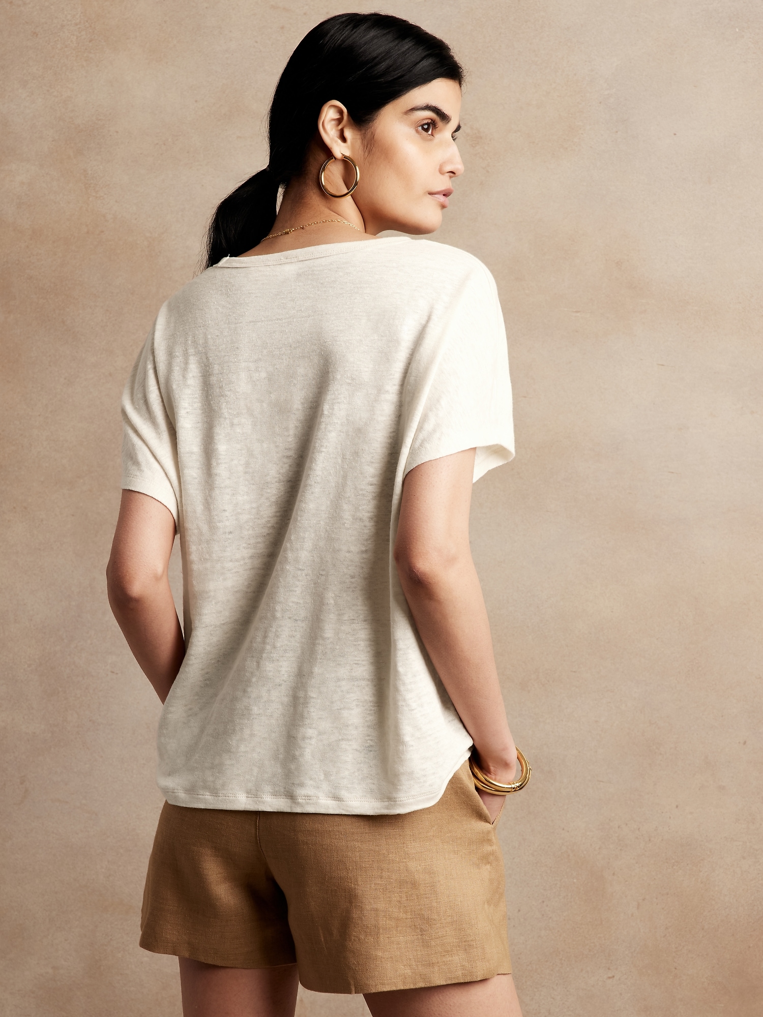 Oversized Linen T-Shirt