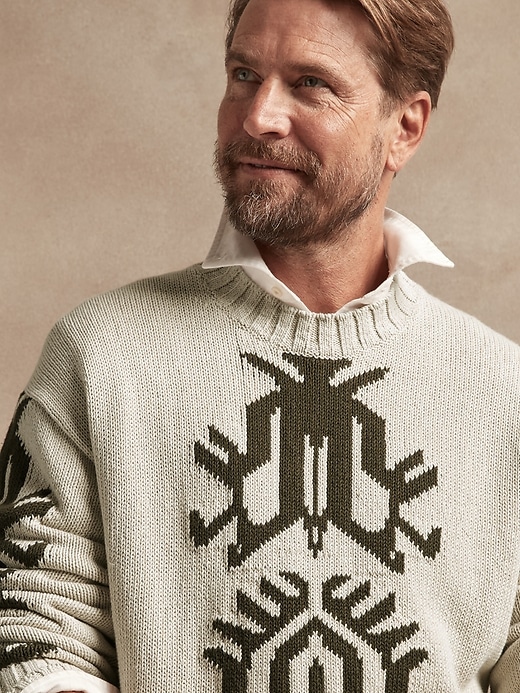 Image number 1 showing, BR ARCHIVES Intarsia Sweater