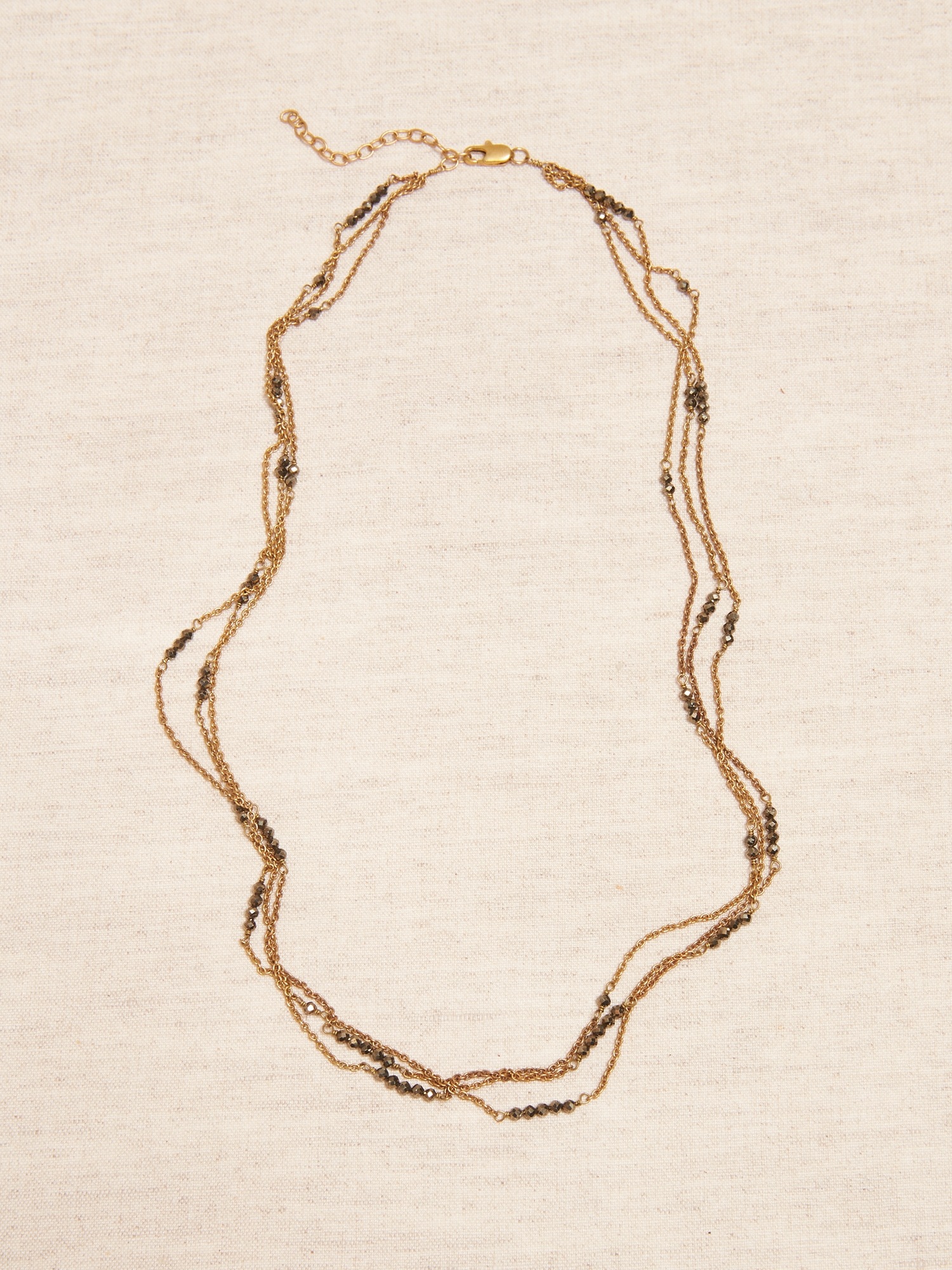 Aureus + Argent | Triple Strand Gemstone Necklace