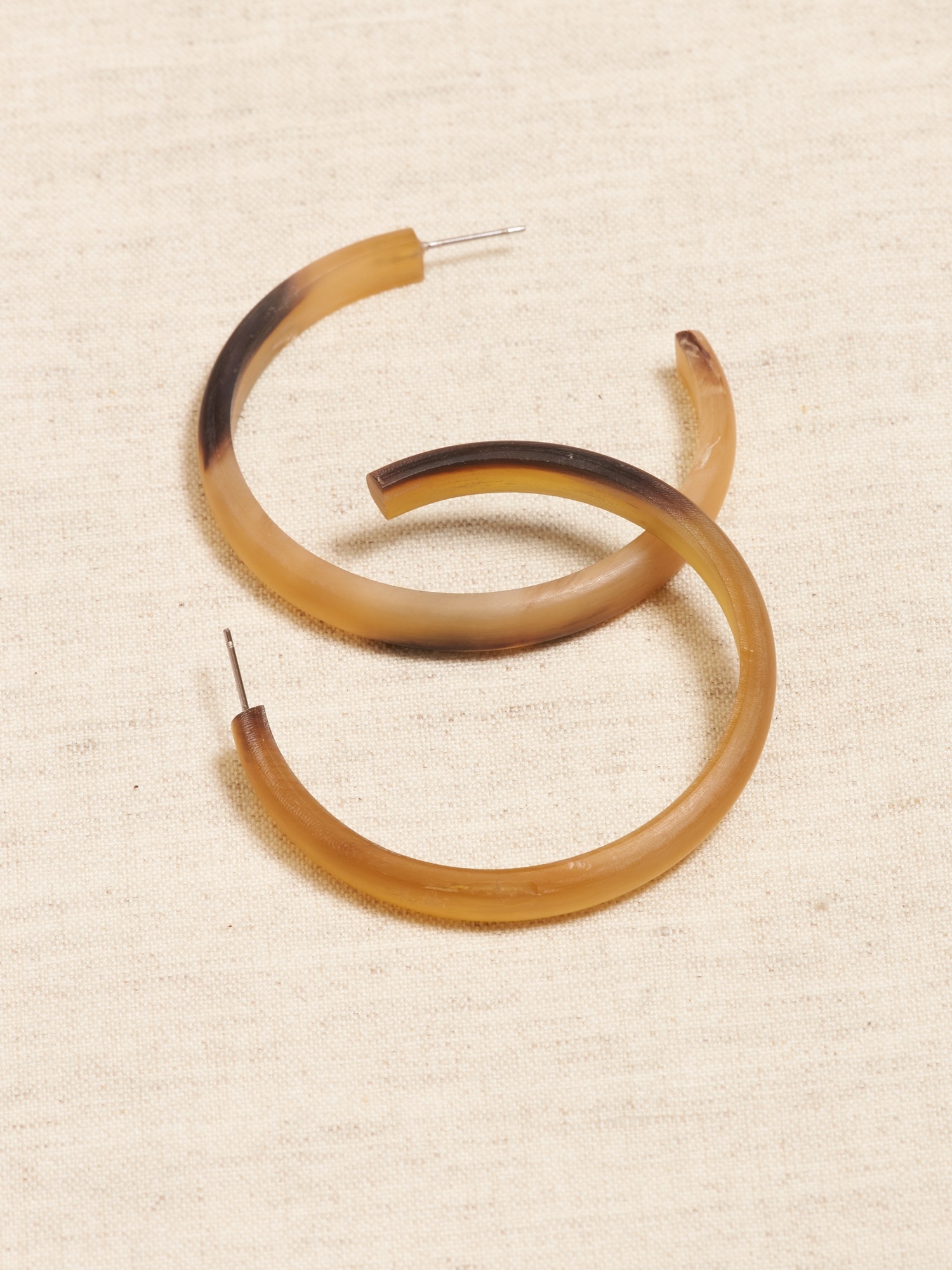 Aureus + Argent | Horn Hoop Earrings - 500075707854 - Jewelry HORN & ANTLER COLLECTION: Artisans carve and shape sku 500075707854