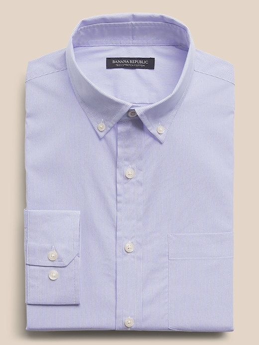Image number 4 showing, Slim Tech-Stretch Cotton Shirt
