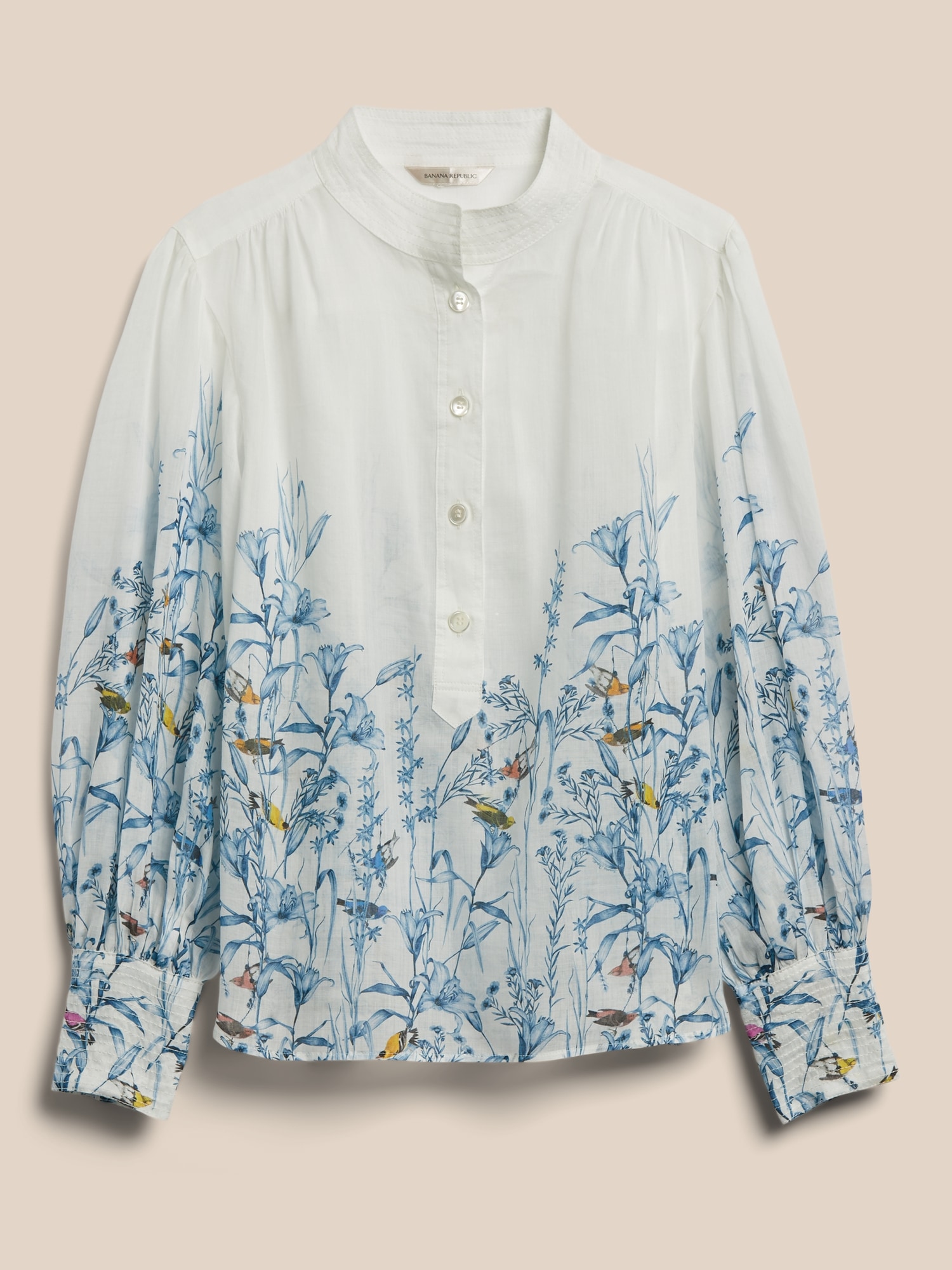 Ramie Popover Shirt Banana Republic