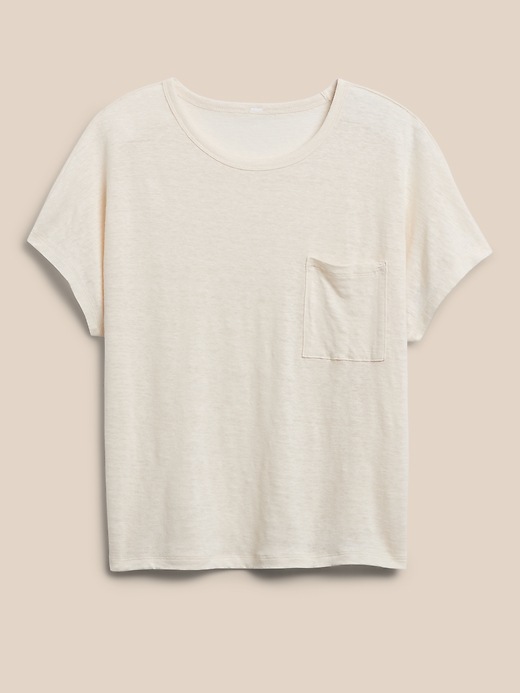 Image number 4 showing, Oversized Linen T-Shirt