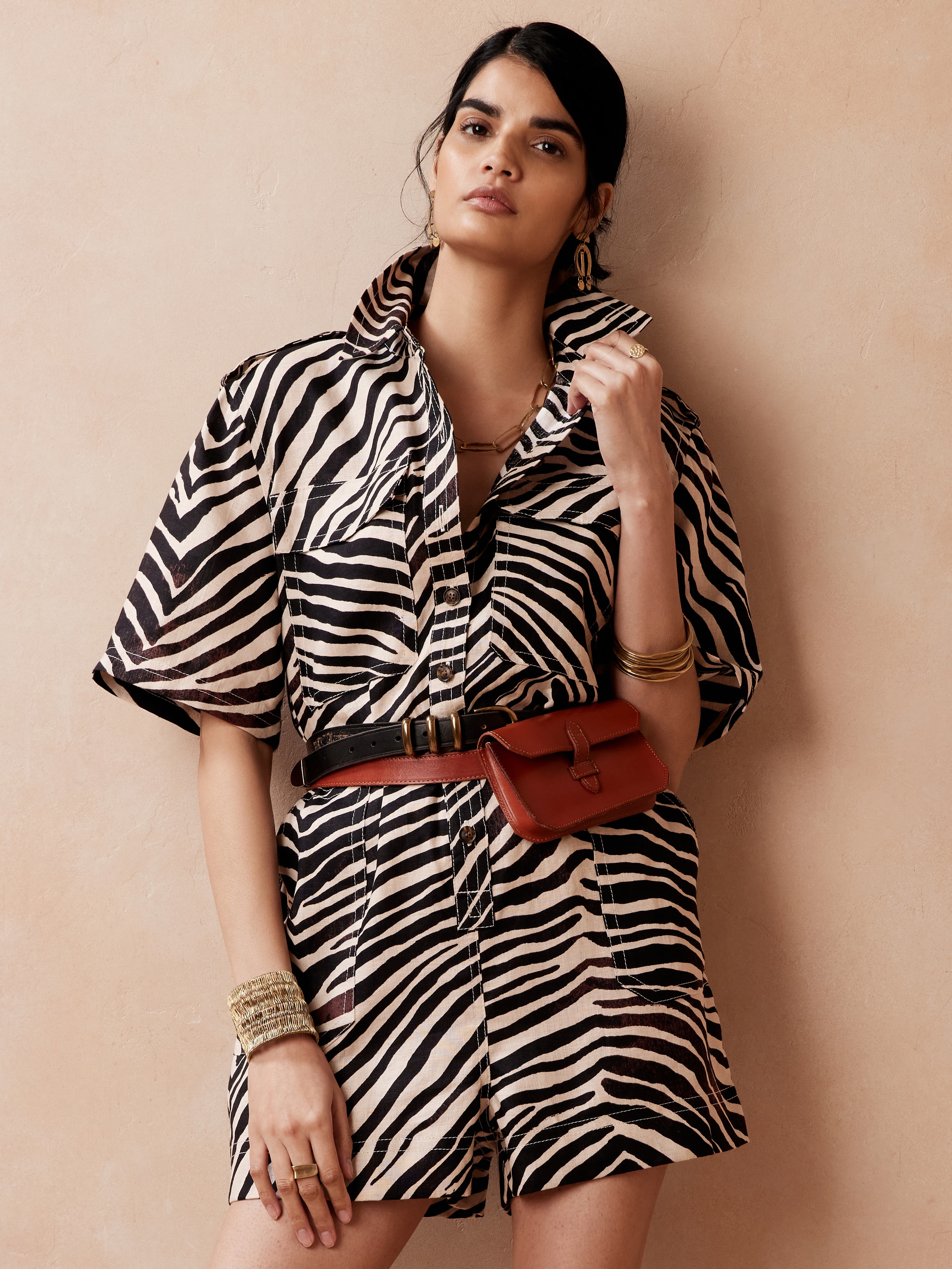 Linen Romper | Banana Republic