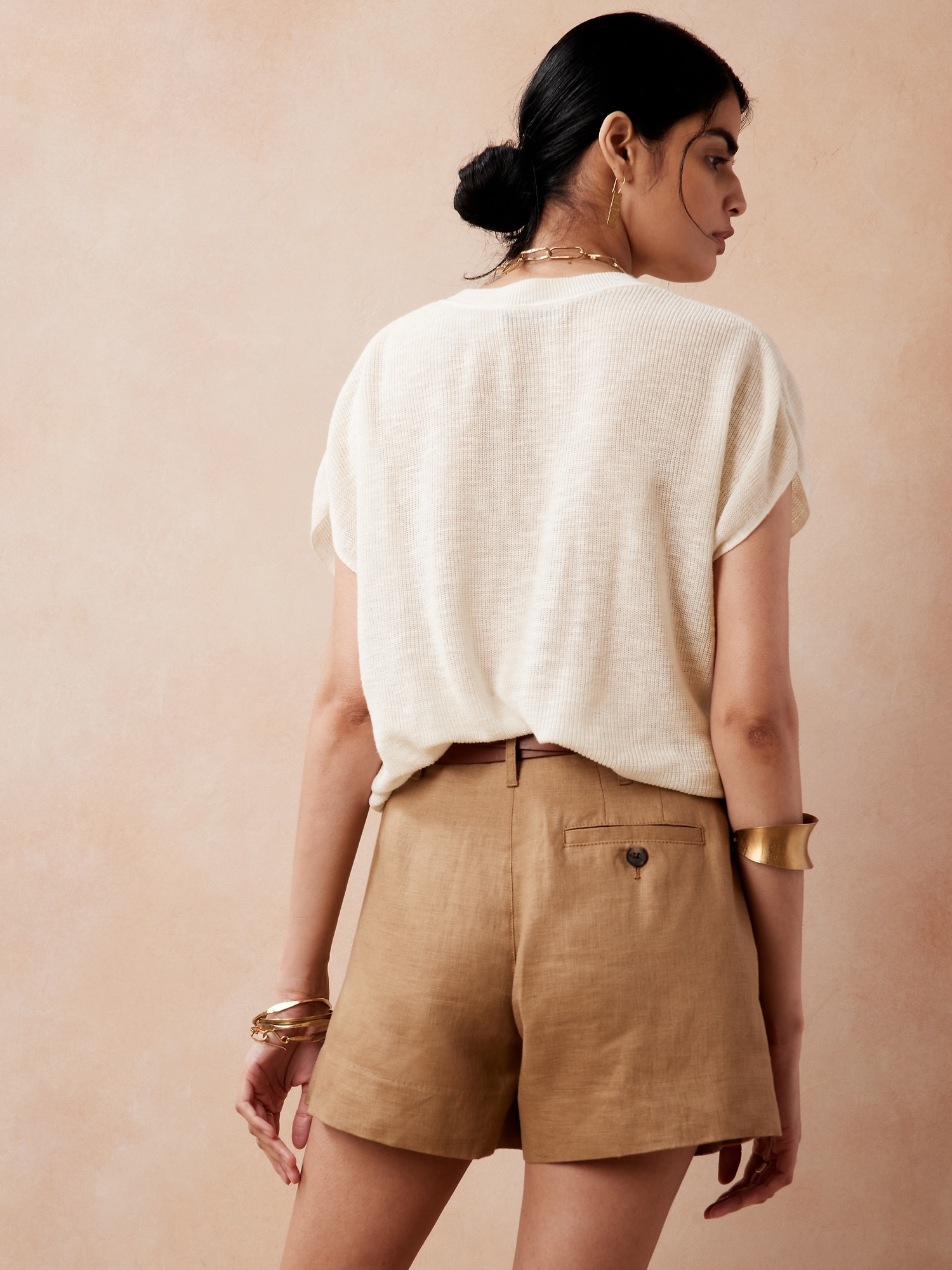 Linen-Blend Top | Banana Republic