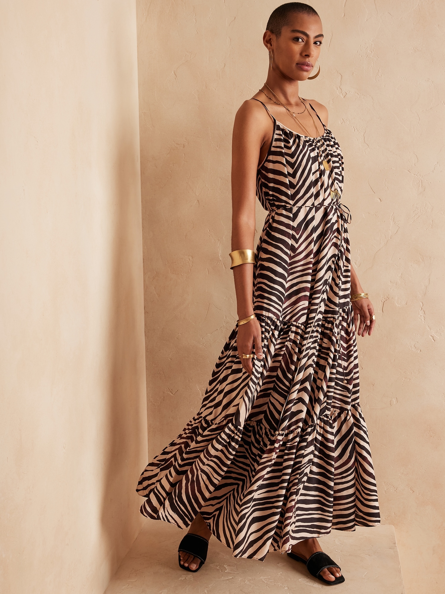 Banana republic zebra store dress