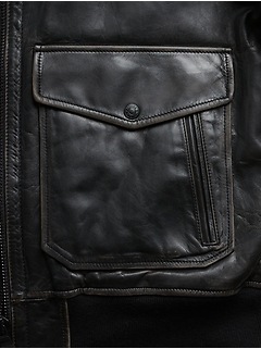 BR ARCHIVES Leather Aviator Jacket | Banana Republic