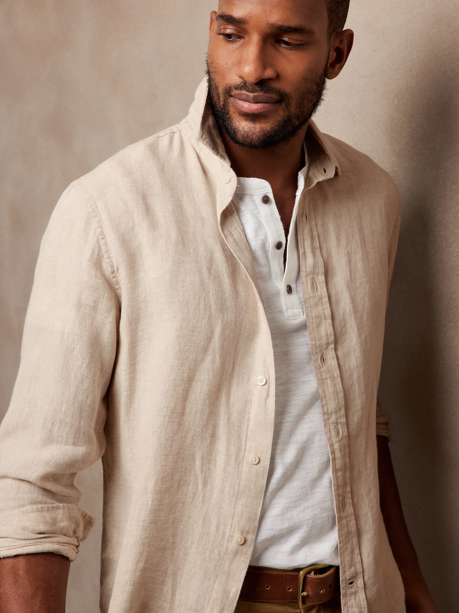 Untucked Linen Shirt Banana Republic