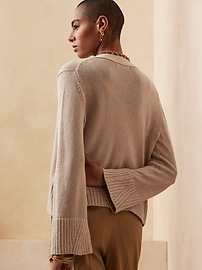 Women's Brezza Tencel -Linen Cardigan by Banana Republic Oatmeal Size XL