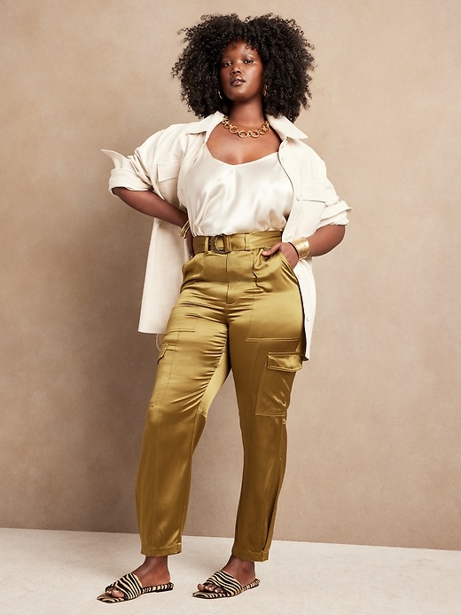 Image number 5 showing, Allure Silk Cargo Pant