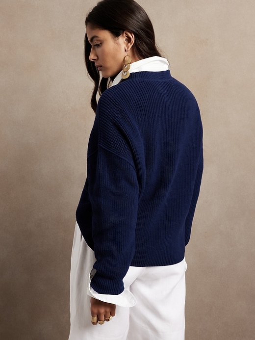 Image number 2 showing, Oversized Cotton Sweater