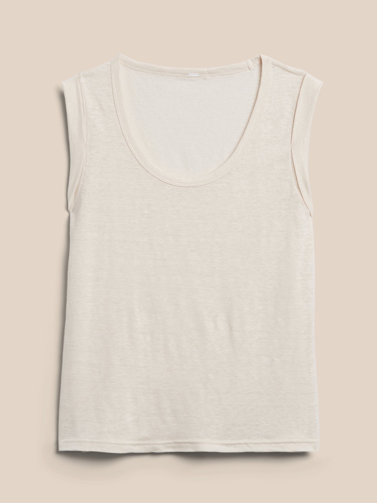 Linen Roll-Cuff Tank