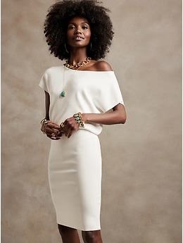 banana republic white sweater dress