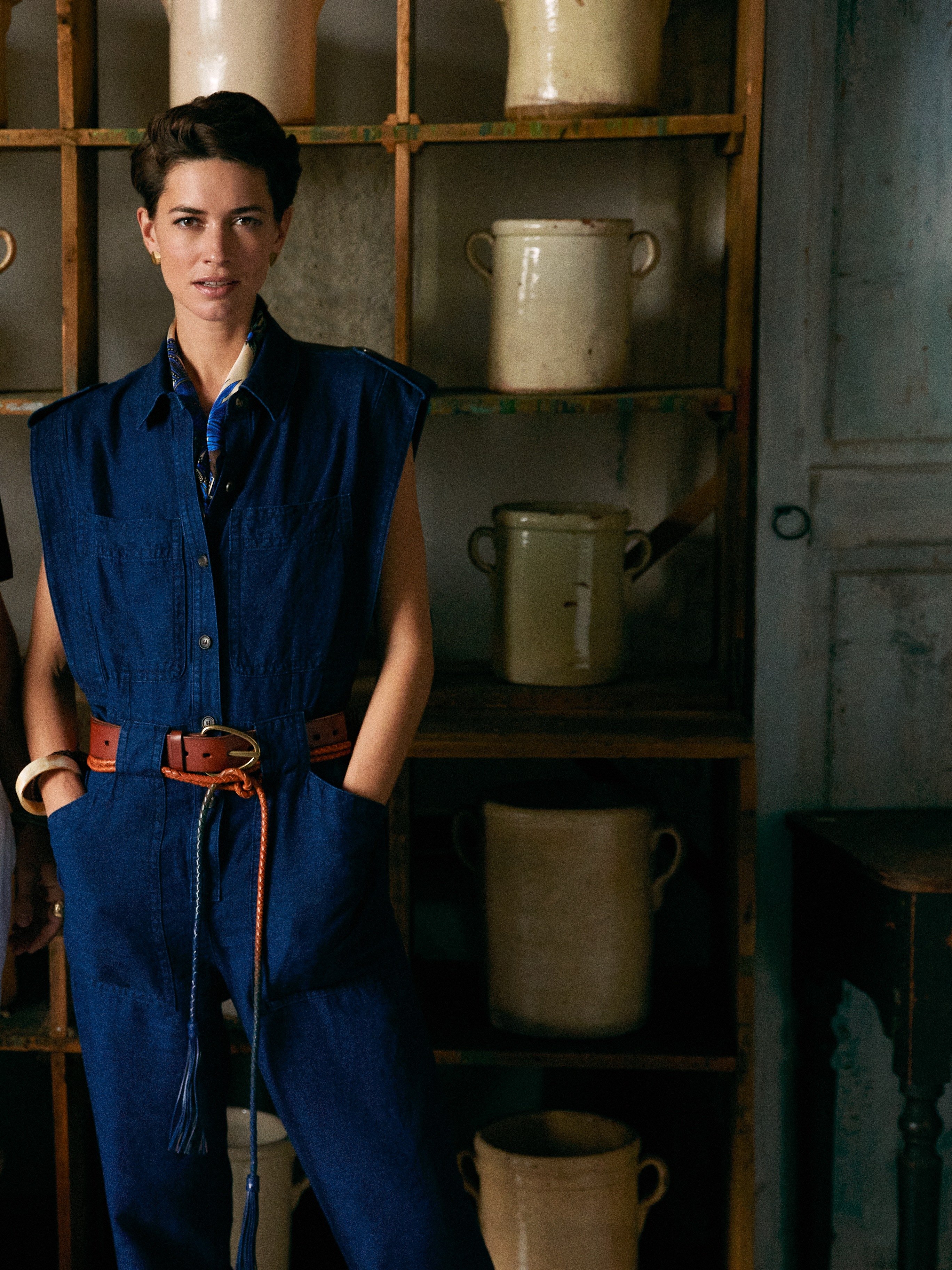 Indigo Utility Jumpsuit | Banana Republic