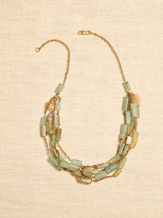 Aureus + Argent &#124 Roman Glass Bib Necklace