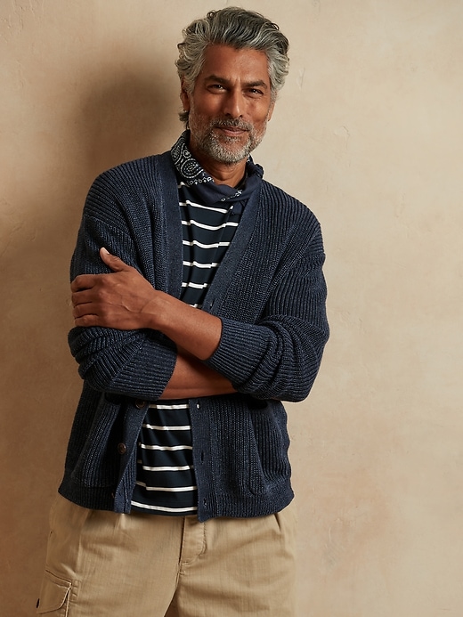Image number 1 showing, Relaxed Linen Cardigan