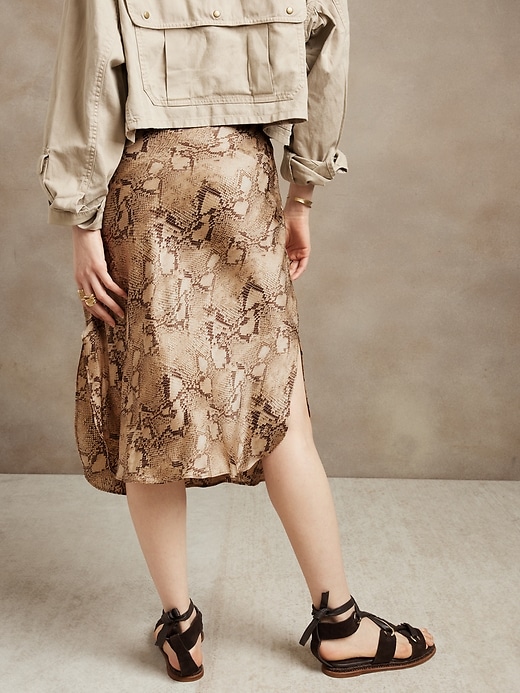 Image number 2 showing, Bliss Silk Midi Skirt
