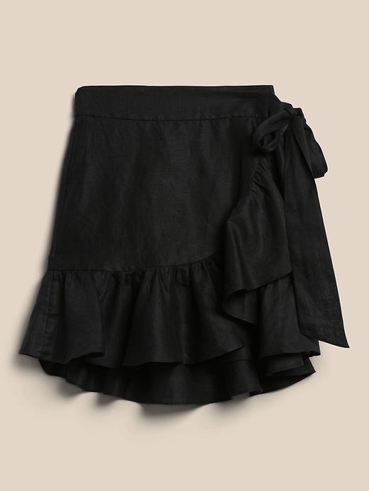 Image number 4 showing, Linen Wrap Skirt