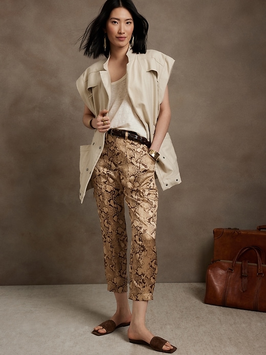 Banana Republic Allure Silk Cargo Pant. 1