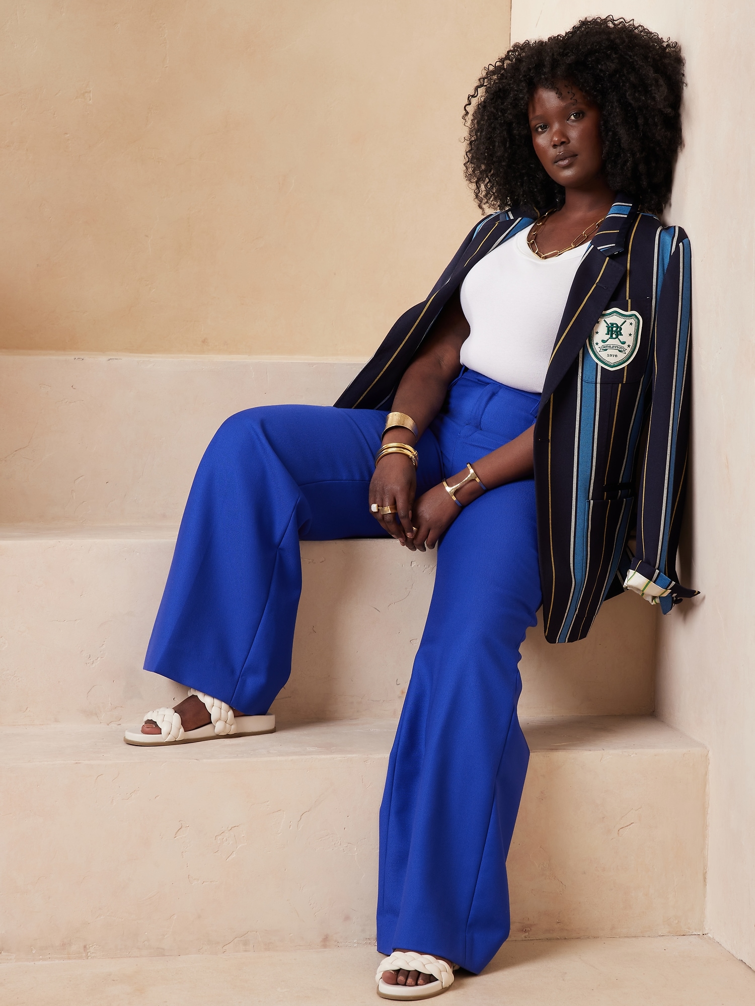 Wide-Leg Wool Pant | Banana Republic