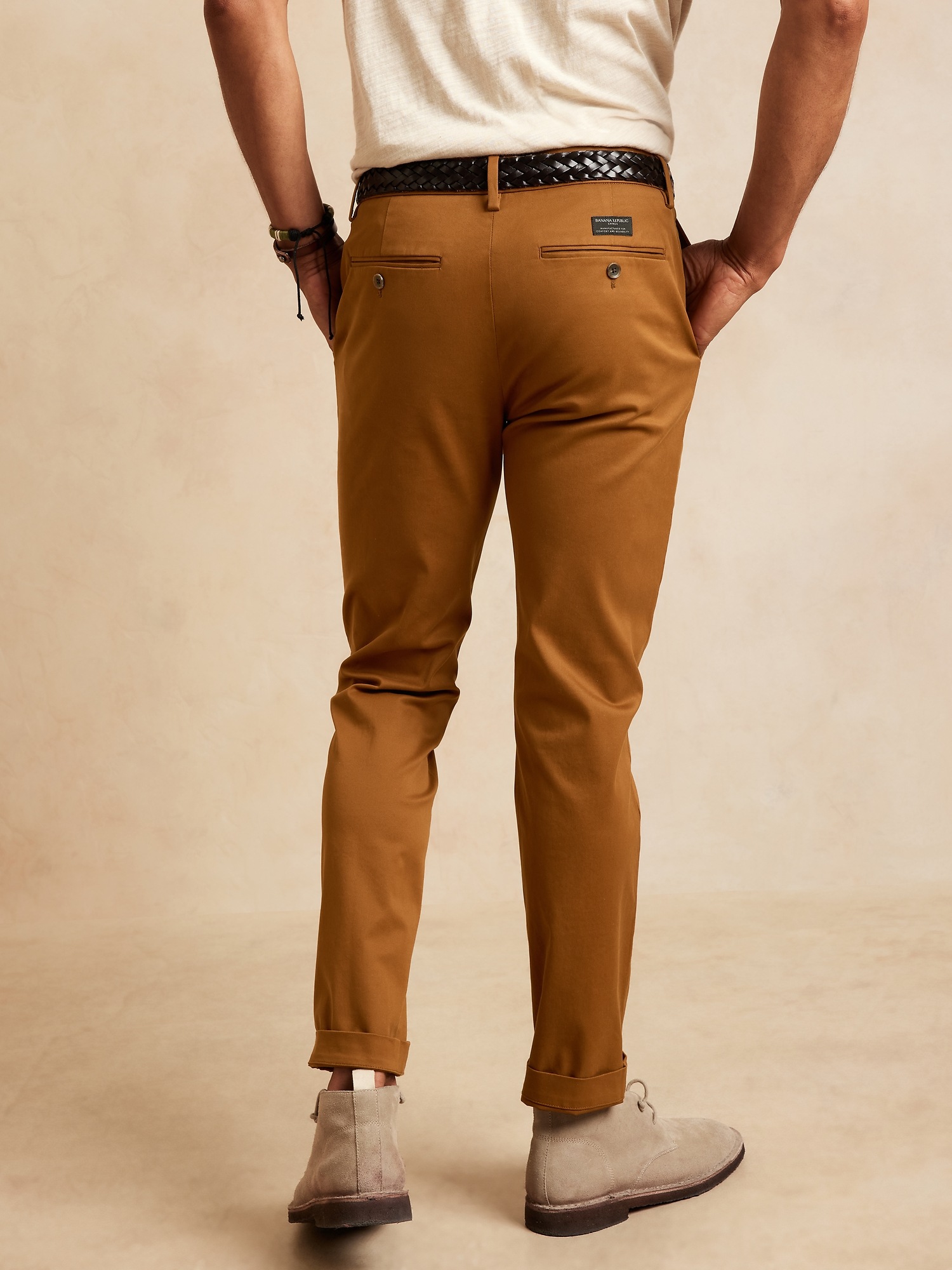 Banana Republic Men's Slim-Fit Wrinkle Resistant Pants 34 x 30 NWT Navy Stretch 