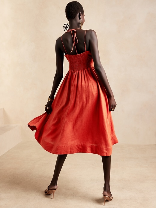 Image number 2 showing, Linen Midi Dress