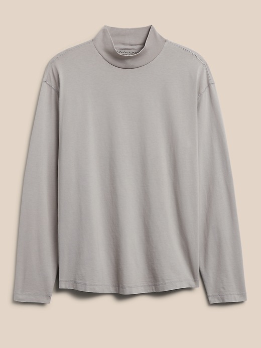 Image number 4 showing, Authentic SUPIMA® Mock-Neck T-Shirt