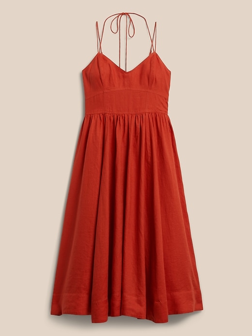 Image number 4 showing, Linen Midi Dress