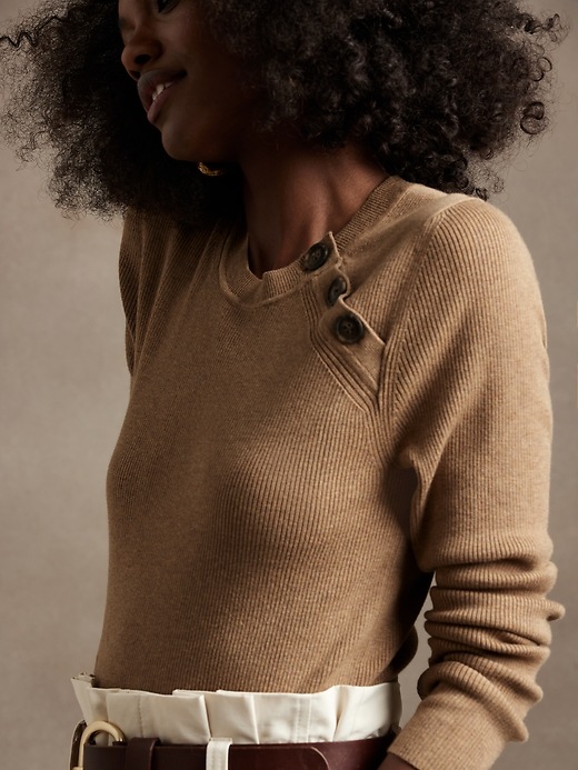 Image number 3 showing, Button-Detail Sweater