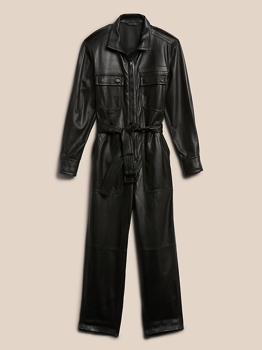 Image number 4 showing, Leather Jumpsuit