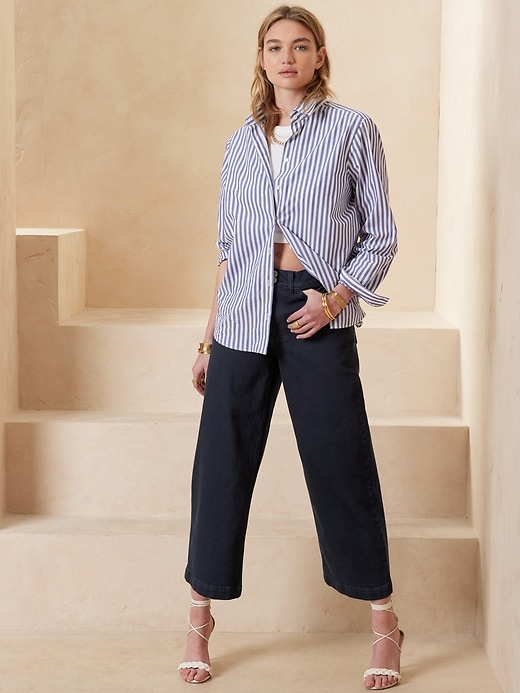 Image number 1 showing, The Wide-Leg Crop Jean