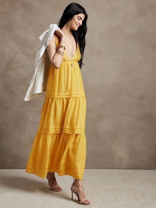 Image number 1 showing, Solstice Ramie Maxi Dress