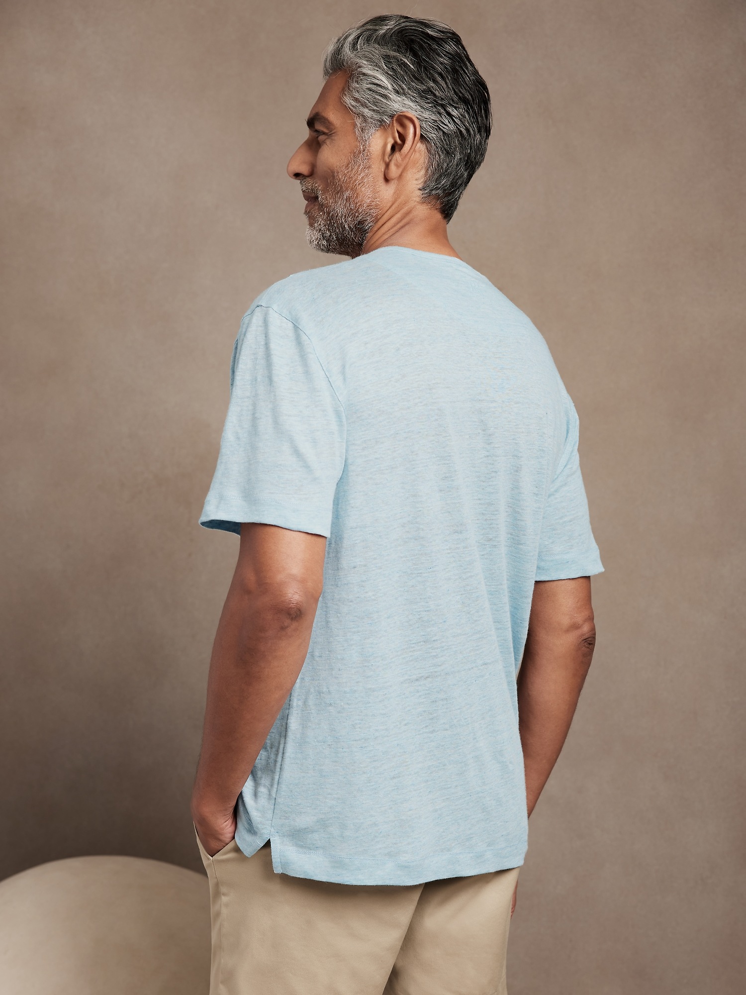 Linen Henley Banana Republic