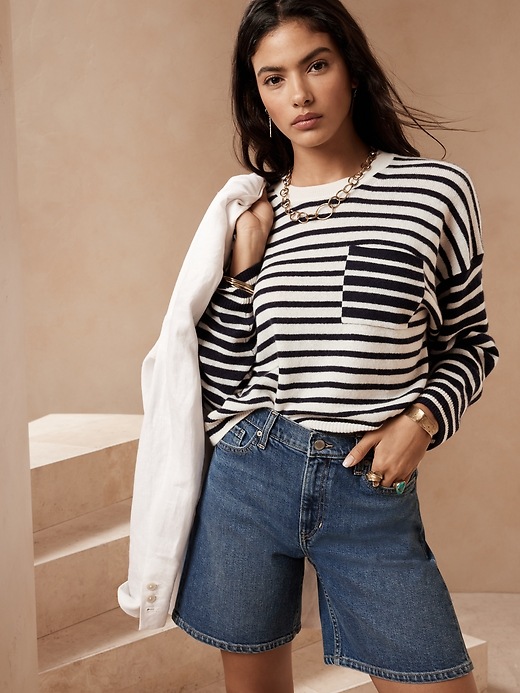 Image number 3 showing, Caro Cashmere Stripe Sweater